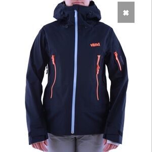 Völkl Women's Black Ski Jacket with Orange Zipper Accents